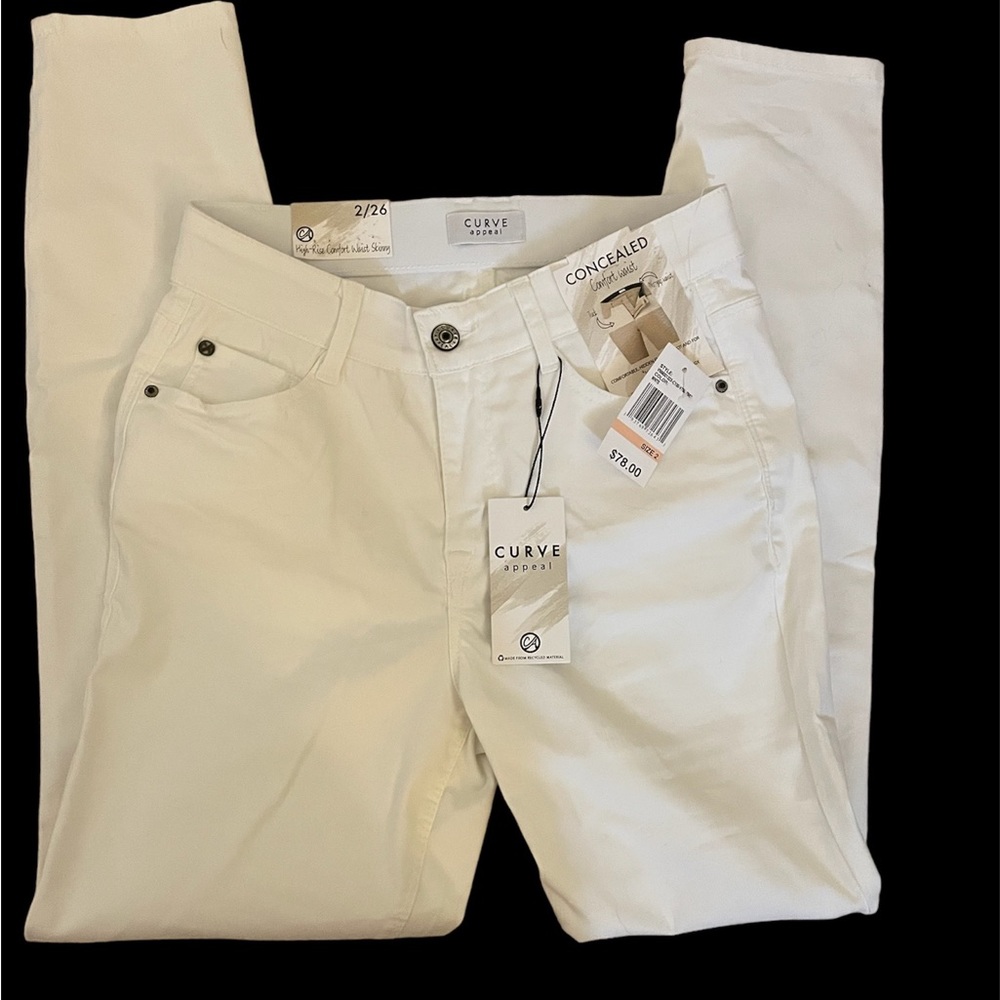 Curve Appeal White Jeans size 2 NWT